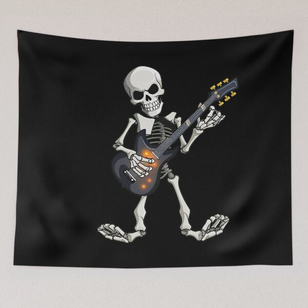 Item preview, Cartoon Skeleton Playing an Electric Guitar designed and sold by eddyscanyon.