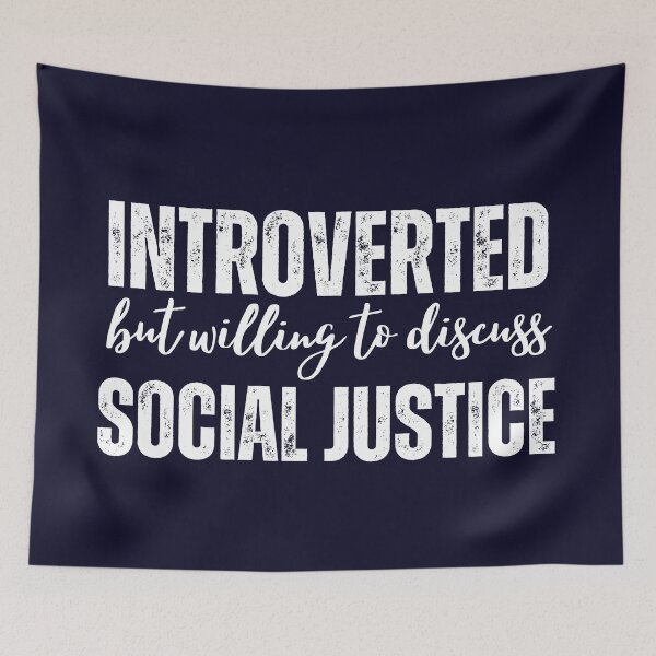 Item preview, Introverted But Willing To Discuss Social Justice Retro designed and sold by SunfullyYours.