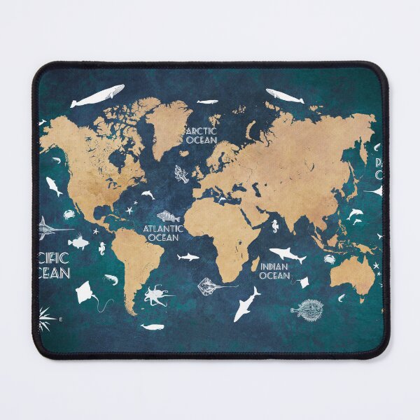 Item preview, Oceans Life World Map blue #map #worldmap designed and sold by JBJart.