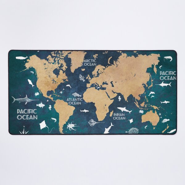 Item preview, Oceans Life World Map blue #map #worldmap designed and sold by JBJart.