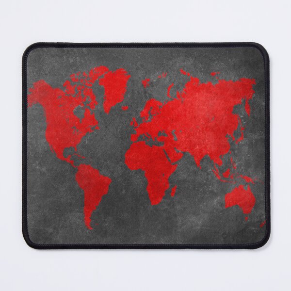 Item preview, World map black and red designed and sold by JBJart.