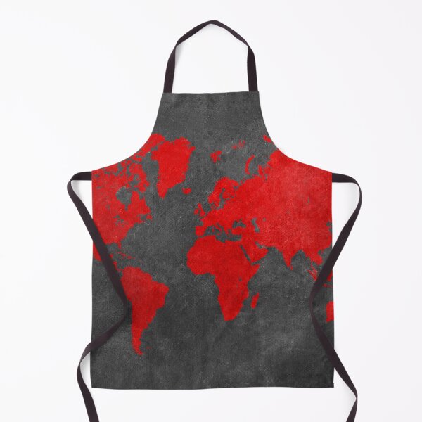 Item preview, World map black and red designed and sold by JBJart.