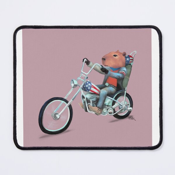 Item preview, Extra Easy Rider Capybara designed and sold by Betsy Streeter.