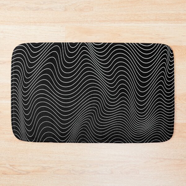 Item preview, Sophisticated White Lines Flow on Black Pattern Abstract Art designed and sold by subjectivityxx.