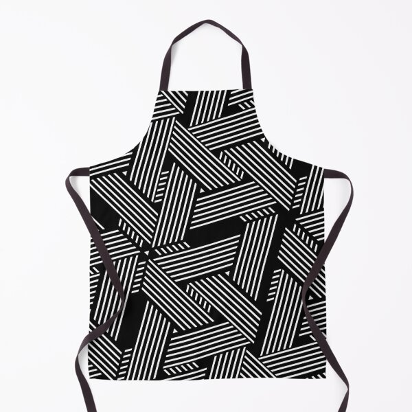 Item preview, Sophisticated Geometric White Lines on Black Pattern Abstract Art designed and sold by subjectivityxx.