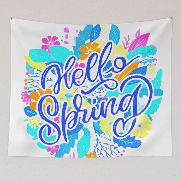 Item preview, 'Hello Spring' Blossom Colorful Design designed and sold by deepakrode7.