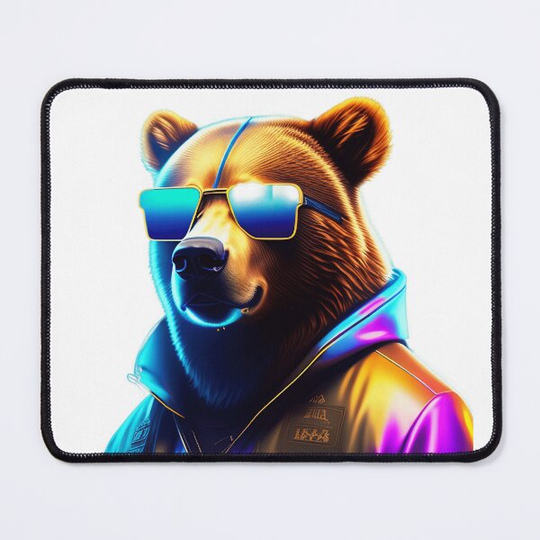 Item preview, Grizzly in glasses designed and sold by NewCoolWest.