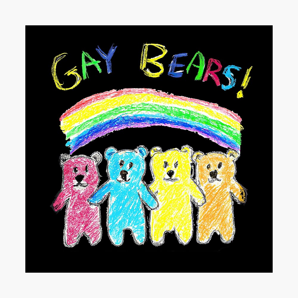 Gay Bears Kids Crayon Drawing For Bear Pride Day 