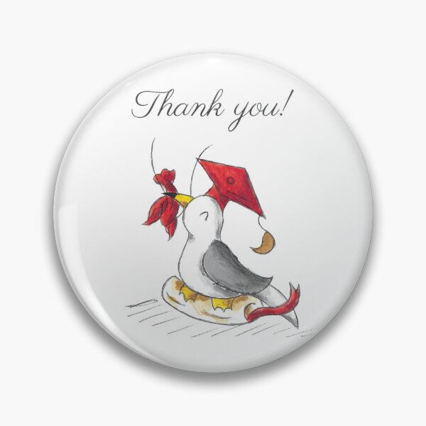 Item preview, Gull Grad (Thank You Card) designed and sold by KOKeefeArt.