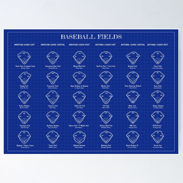 Item preview, Baseball Fields  (Blueprint) designed and sold by BGALAXY.
