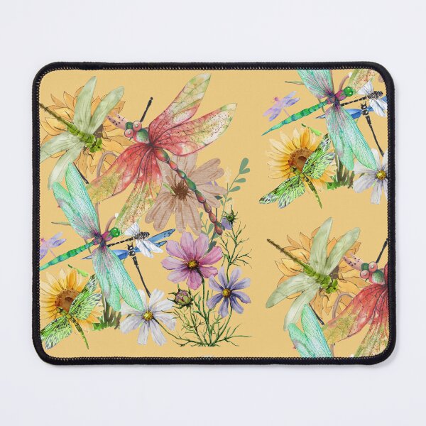 Item preview, Dragonflies & Flowers Watercolor Colorful Nature Design designed and sold by EarthArtDesigns.
