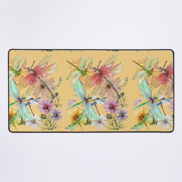 Item preview, Dragonflies & Flowers Watercolor Colorful Nature Design designed and sold by EarthArtDesigns.