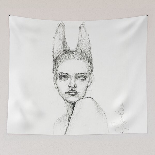Item preview, Unusual graphic portrait of a special girl. designed and sold by Elena Reutova.