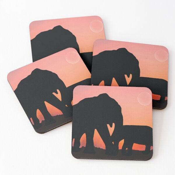 Item preview, Mom and baby elephant decorative digital art  designed and sold by CSCool.