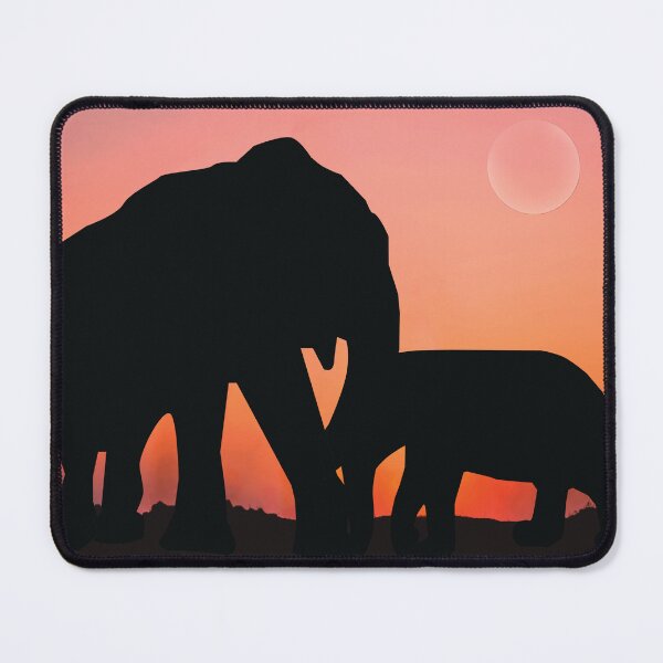 Item preview, Mom and baby elephant decorative digital art  designed and sold by CSCool.