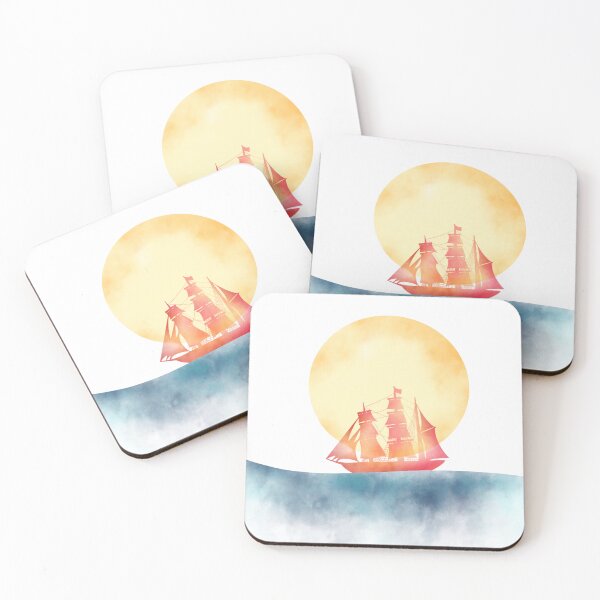 Item preview, Sailing Ship Watercolor designed and sold by Meganemer4.
