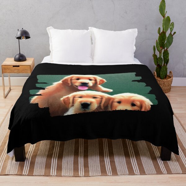 Item preview, Triple the Love - A Beautiful Portrait of Three Golden Retriever Companions Generated by AI - brushstroke frame designed and sold by Mechanical-Artt.