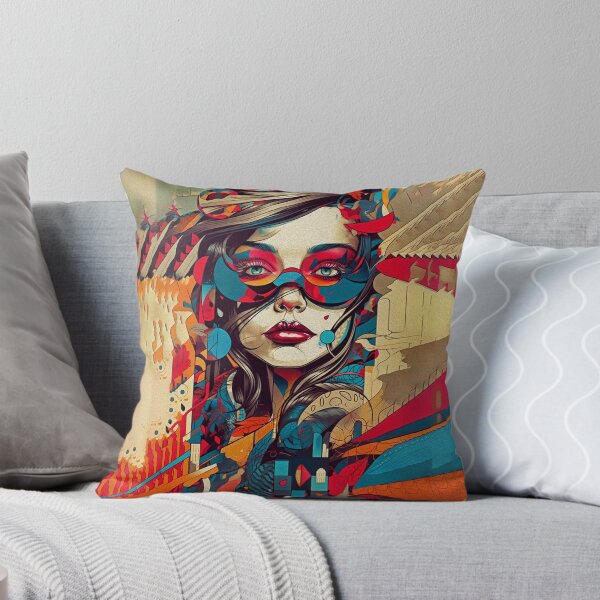 Item preview, Beautiful blue eyes girl pop art digital oil paining for modern homes decoration. designed and sold by paulo silveira.