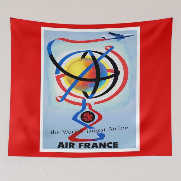 Item preview, AIR FRANCE : Vintage Worlds Largest Airline Travel Advertising Print designed and sold by posterbobs.
