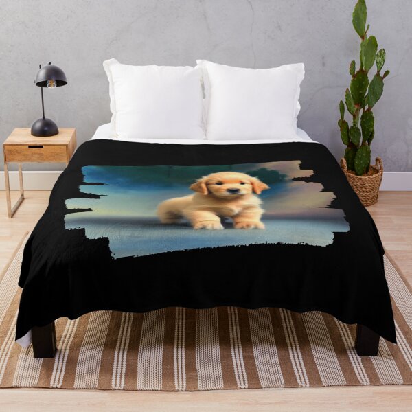 Item preview, Elegant and Playful - A Golden Retriever Portrait with a Watercolor Twist - brushstroke frame designed and sold by Mechanical-Artt.