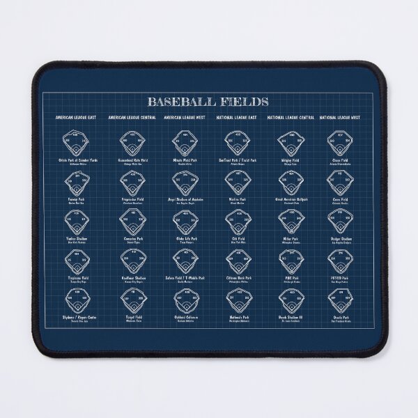 Item preview, Baseball Fields  (Navy Bluprint) designed and sold by BGALAXY.