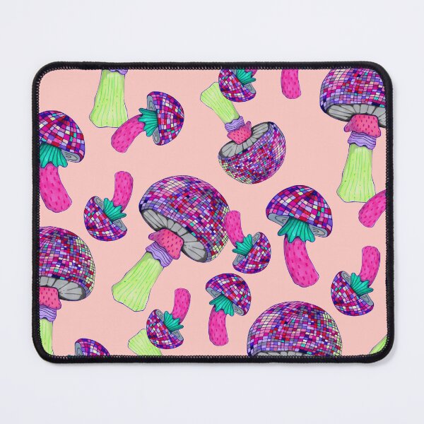 Item preview, Disco Ball Mushroom - Pink and Green designed and sold by papierquarell.
