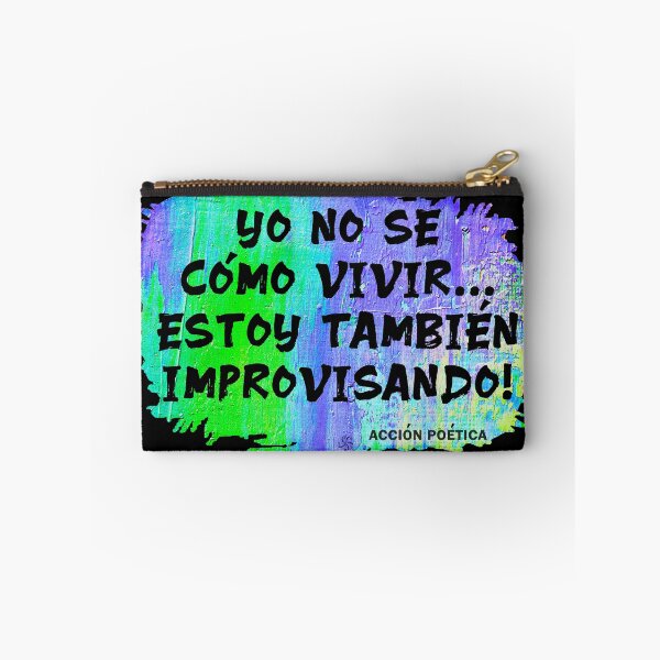 Item preview, Yo no sé cómo vivir, estoy también improvisando (over black) designed and sold by Hugo Cuevas-Mohr.