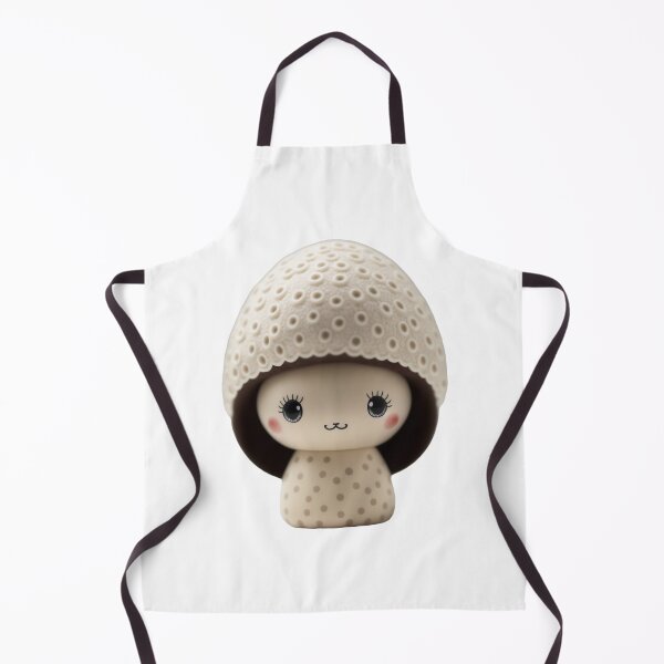Item preview, Add Some Vintage Kawaii Charm to Your Items with our Adorable Bone China Mushroom Doll Sticker designed and sold by TVBArchive.