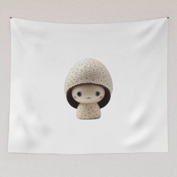 Item preview, Add Some Vintage Kawaii Charm to Your Items with our Adorable Bone China Mushroom Doll Sticker designed and sold by TVBArchive.