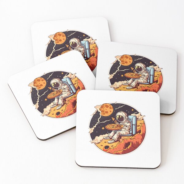 Item preview, Cute Cartoon Astronaut On The Planet Eating Pizza designed and sold by ekachar.
