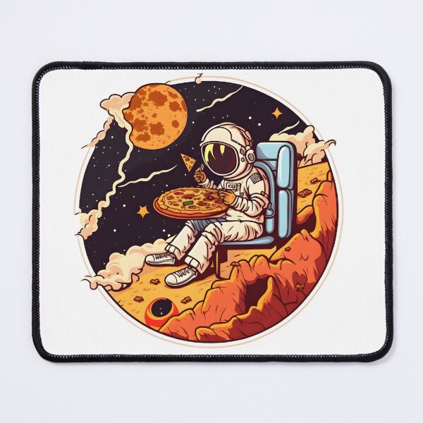 Item preview, Cute Cartoon Astronaut On The Planet Eating Pizza designed and sold by ekachar.
