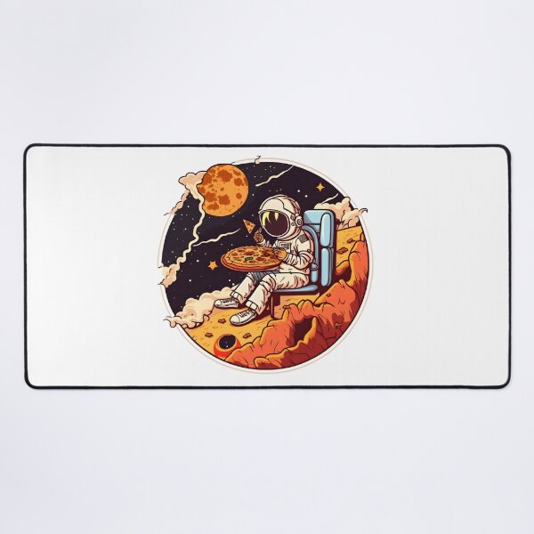 Item preview, Cute Cartoon Astronaut On The Planet Eating Pizza designed and sold by ekachar.