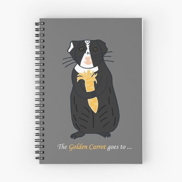 Item preview, Black Guinea Pig with Golden Carrot designed and sold by Anke Wonder.