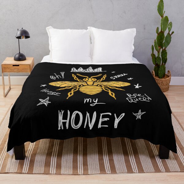 Item preview, Honey bee golden embroidery queen crown trendy t-shirt designed and sold by Bearlala.