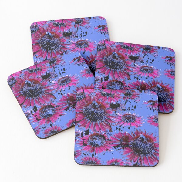 Item preview, Richly colored coneflower print designed and sold by Susan Gallup.