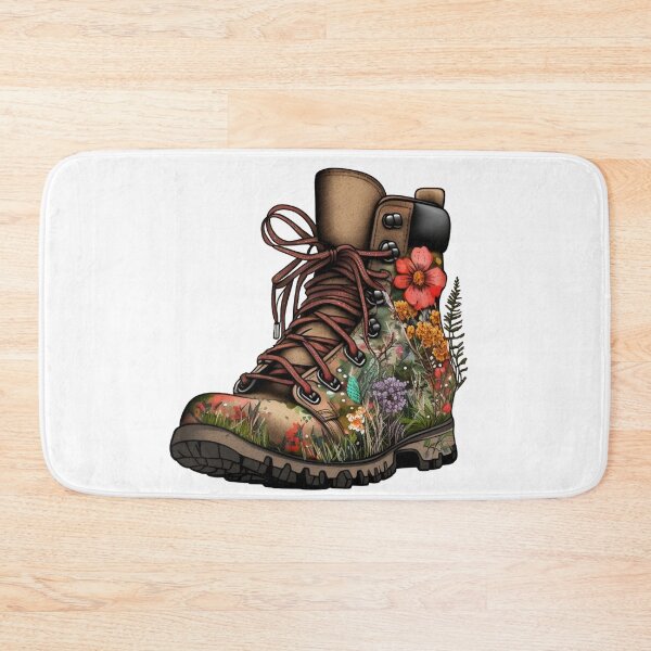 Aperçu de l'œuvre Bottes de randonnée Wildflower : un design élégant et un cadeau parfait pour les aventuriers créée et vendue par Odinalaadin.