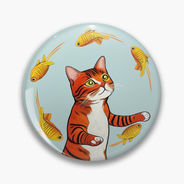 Item preview, Cat Juggling Goldfish designed and sold by ZN Design.