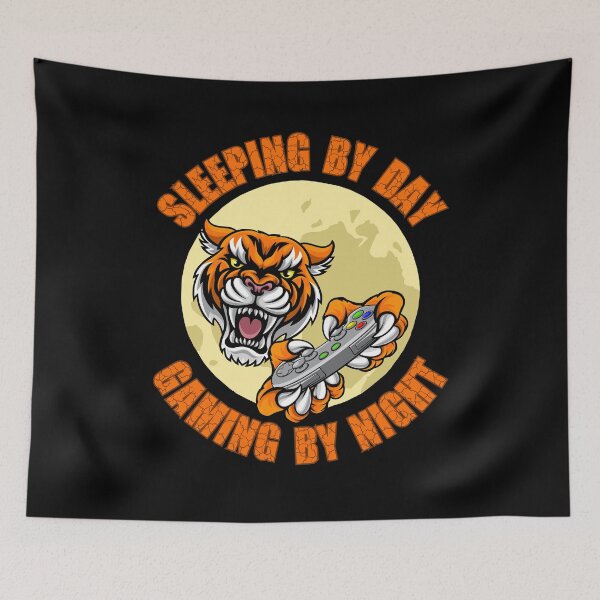 Item preview, Sleeping By Day Gaming By Night designed and sold by RockBeeDesigns.