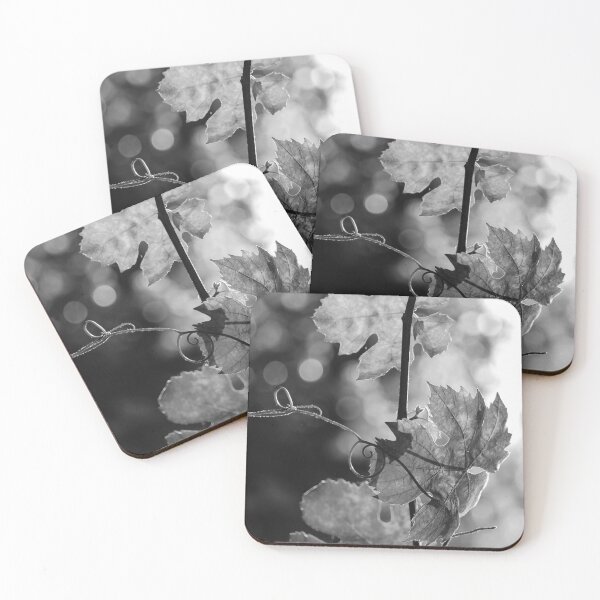Item preview, Late summer memories leaves on branch black and white nature lovers designed and sold by eddiebarronshop.