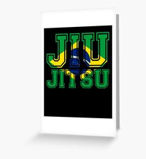 Brazilian Jiu Jitsu Brazi Flag BJJ Greeting Card
