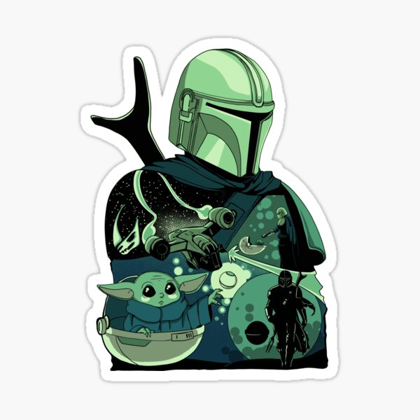 BABY YODA Sticker - STAR WARS THE MANDALORIAN Car Truck Window Cute Funny  Saber