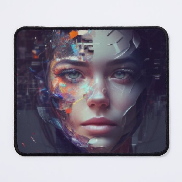 Item preview, Woman portrait cyberpunk style designed and sold by M-Lin.