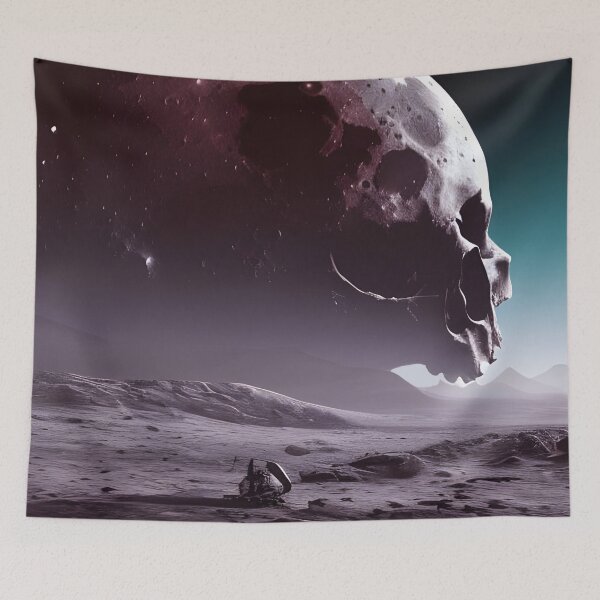 Item preview, Skull Moon Behind a Distant World designed and sold by Ink Art Design.