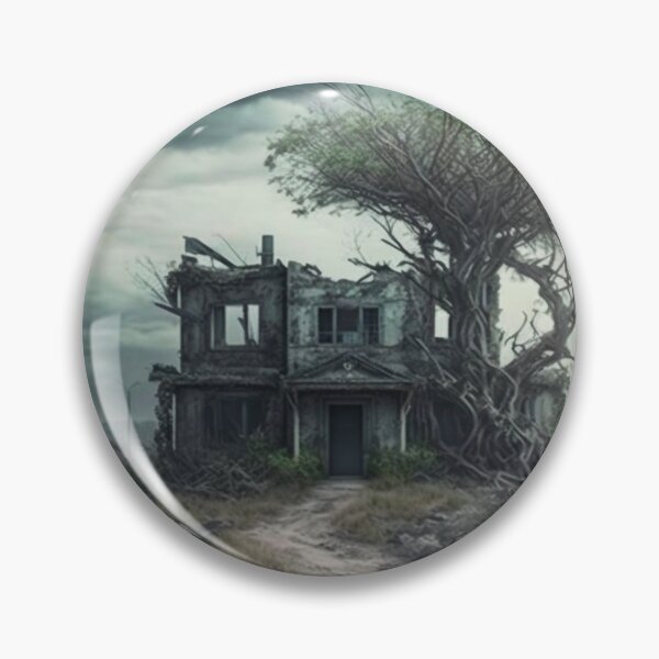 Item preview, Dystopian Abandoned Farmhouse Gloomy Landscape designed and sold by DoctorRot.