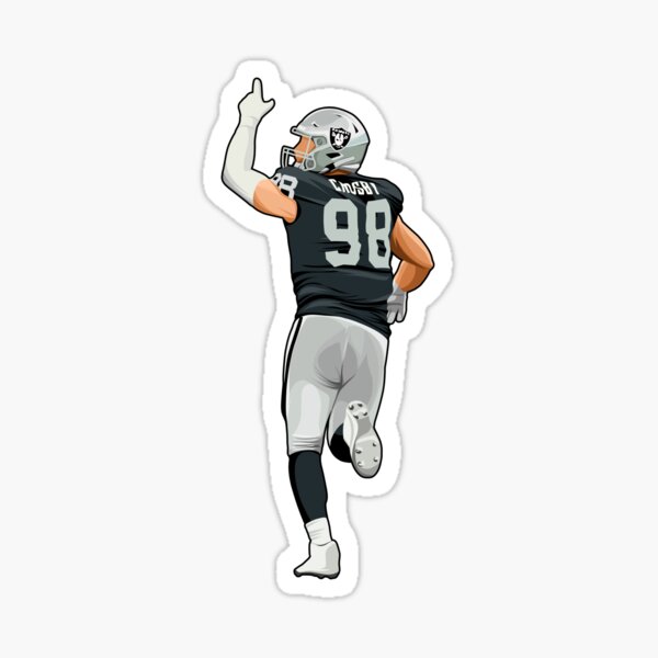 Maxx Crosby Football Paper Poster Raiders 2 - Maxx Crosby - T