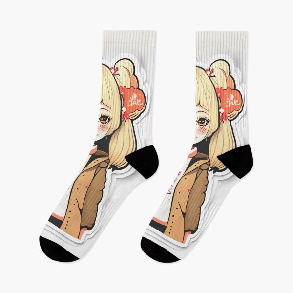 Item preview, Harajuku Girl Anime sticker style designed and sold by RaveToTheGrave.