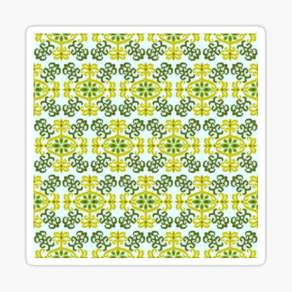 Item preview, Yellow and Green Ikat Seamless Pattern  designed and sold by Apkdesigner.