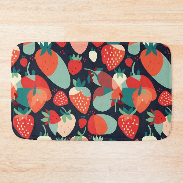 Item preview, Modern and abstract strawberry pattern designed and sold by randrdesign.