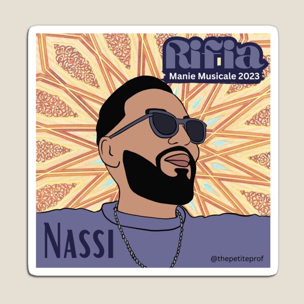 Magnet for Sale avec l'œuvre « Rifia Nassi » de l'artiste