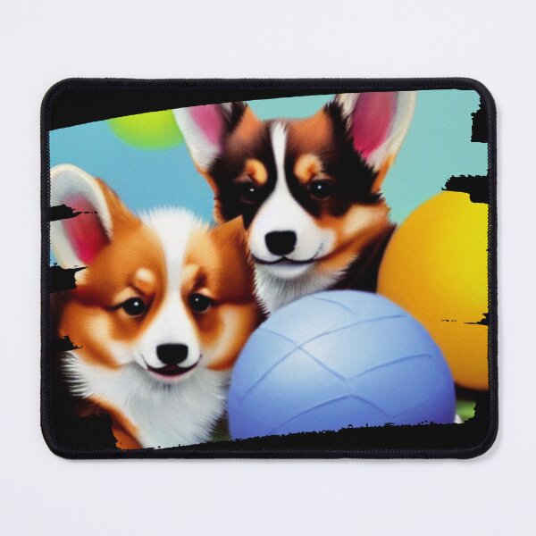 Item preview, Duo of Corgi Love - A Beautifully-Rendered AI-Generated Image of Your Faithful Companion designed and sold by Mechanical-Artt.
